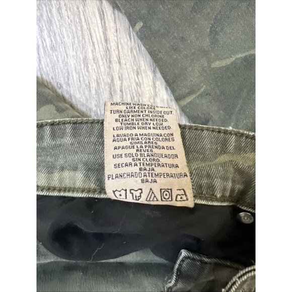 Raw X Standard Straight Leg Rock Military Green Camo Jeans Size 36/30 - Picture 10 of 12